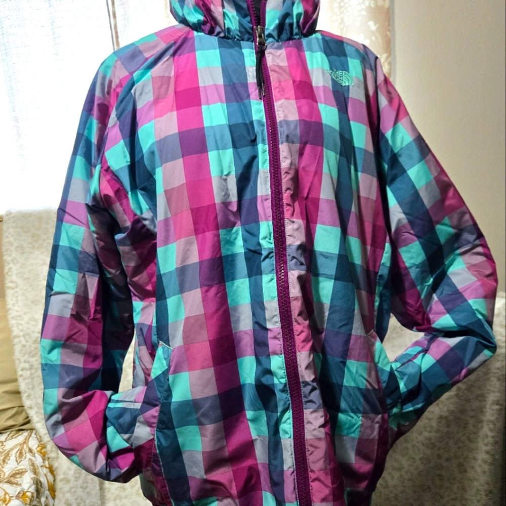The North Face women's plaid insulated jacket